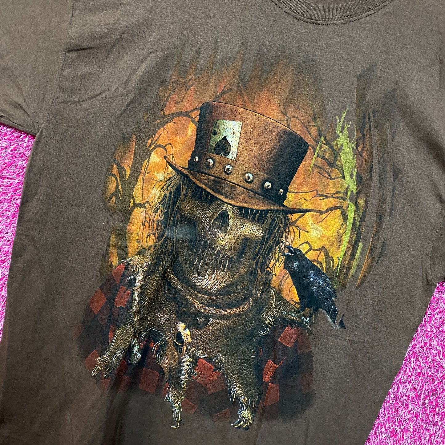 Scarecrow Horror Brown Tshirt size Extra Large