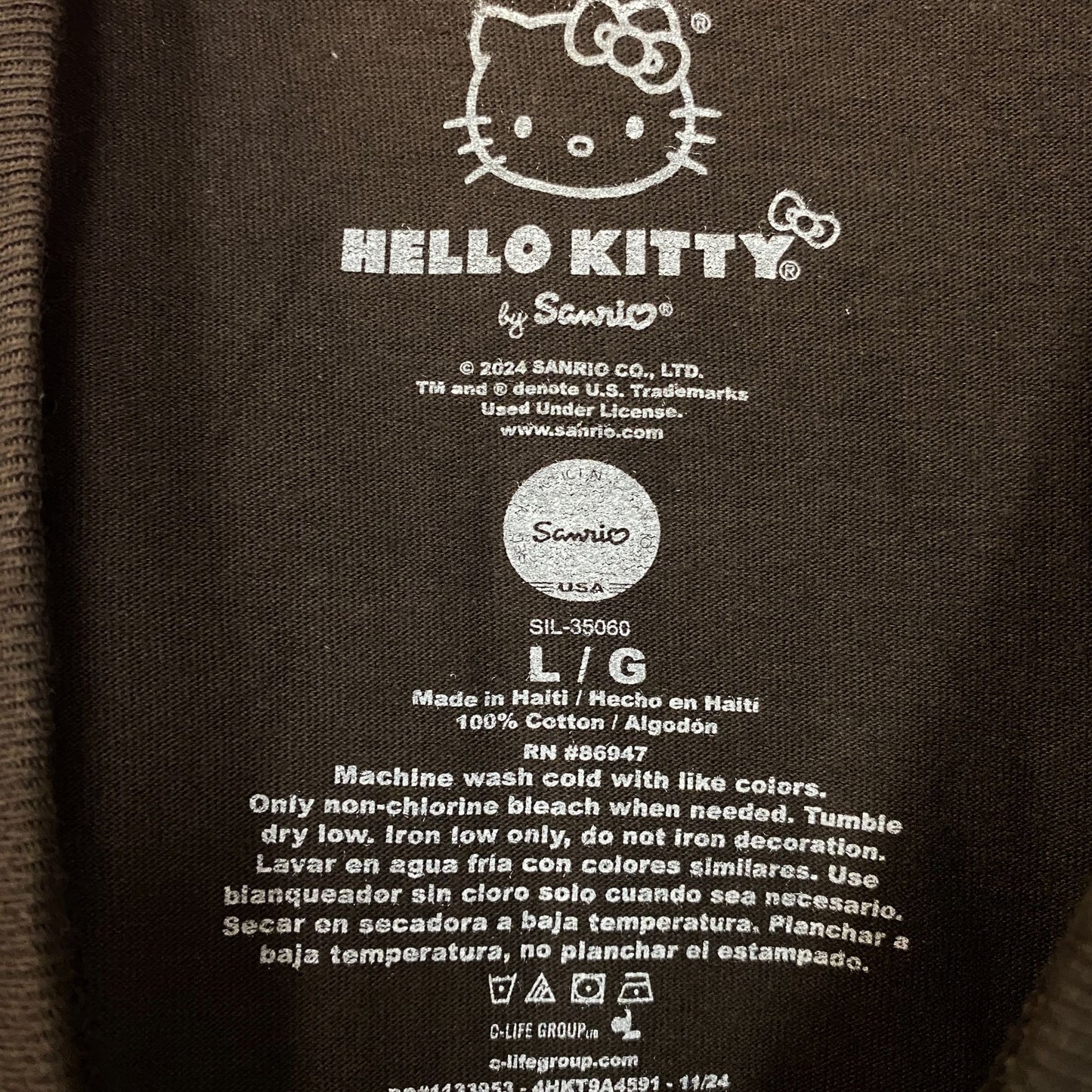 Sanrio Hello Kitty Desert Rodeo Howdy Partner Cute Graphic T-Shirt Large