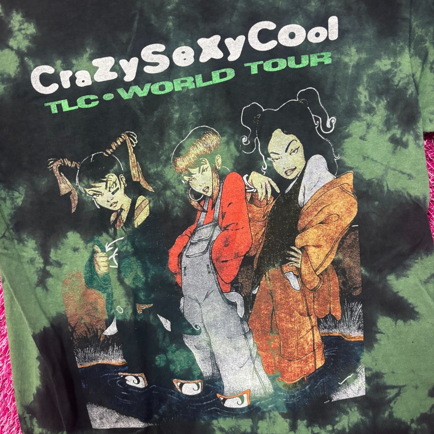 TLC Crazy Sexy Cool Tie Dye Retro Tshirt size Small