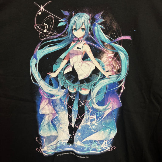 Hatsune Miku Power Up Acid Wash Tshirt size 2xl