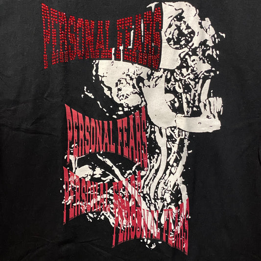 Personal Fears Fighter With Rhinestone Black T-Shirt XL