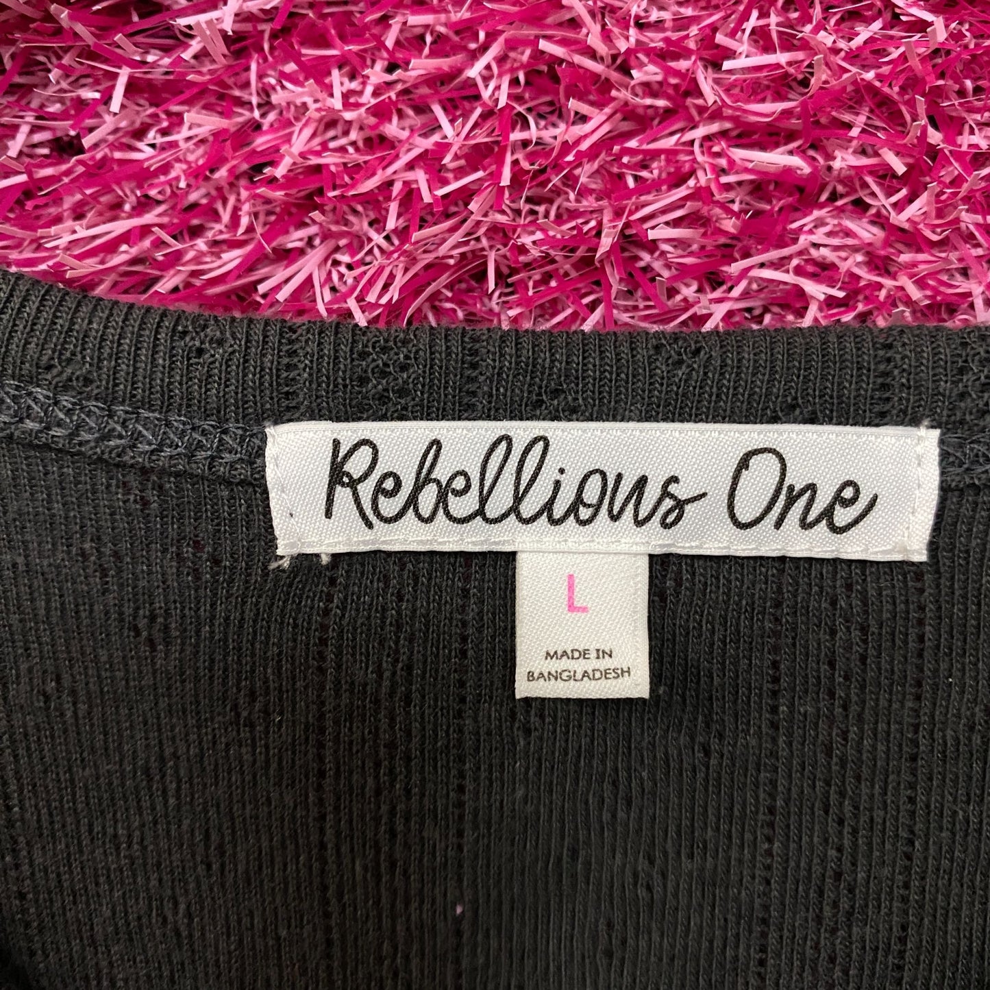 Rebellious One Lake Tahoe Ribbed Graphic Women's Crop Top Large