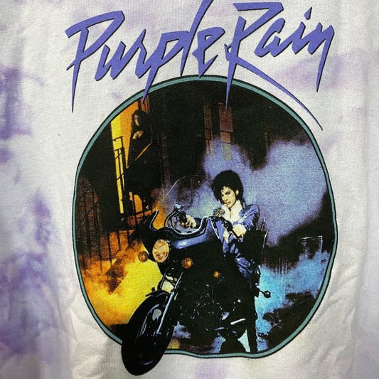 Prince the Revolution Purple Rain Album Art Funk Rock Tie-Dye Hoodie Small