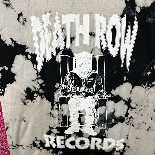 Death Row Records Bleach Dye Rap Tshirt size Large