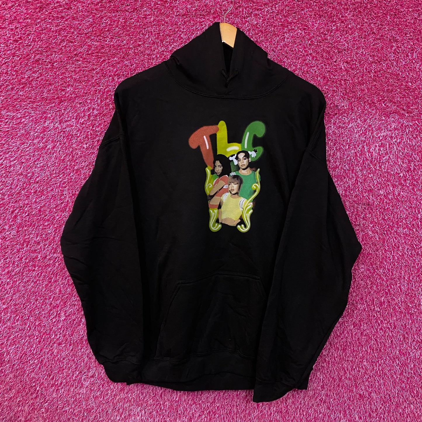 TLC Ohhh On the TLC Tip Airbrush Urban Pop Group Hoodie L