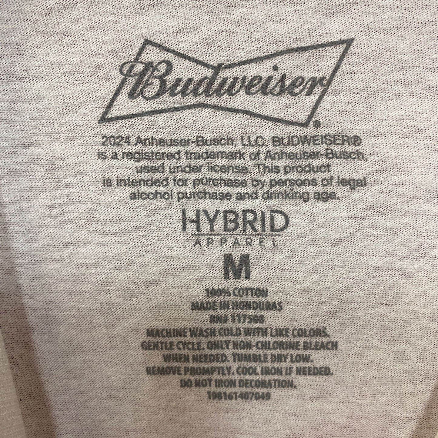 Budweiser Beer Graphic Design Promo T-Shirt Medium