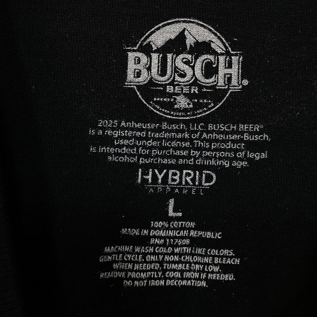 Busch Beer "Brewed in the USA" Cowboy Mustang Busting T-Shirt Large