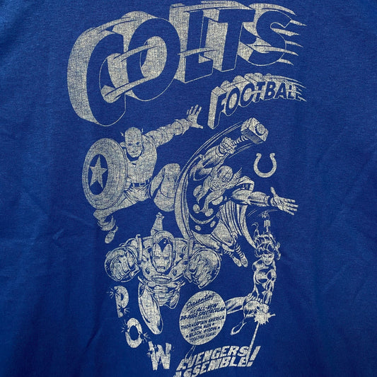 Junk Food X Marvel The Avengers Lineup Indianapolis Colts T-Shirt Medium