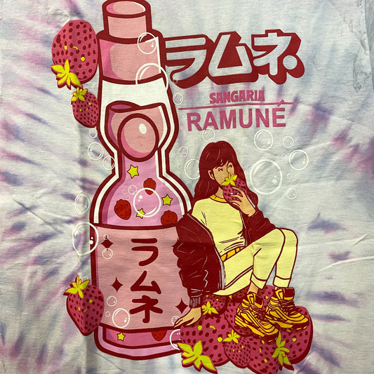 Sangaria Ramune Strawberry Tie Dye T-Shirt Small