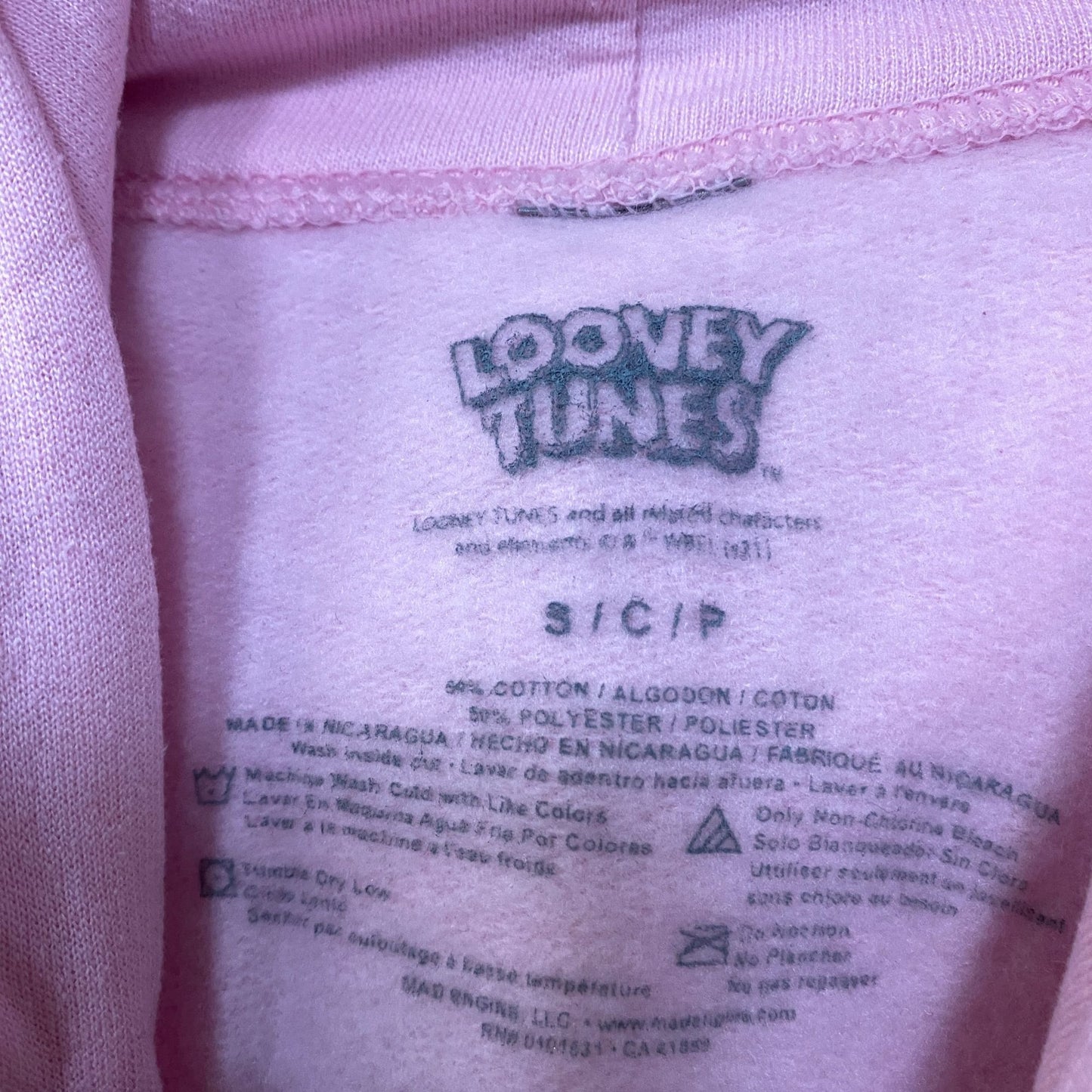 Warner Bros Looney Tunes Cartoon Cast Poster Hoodie Small