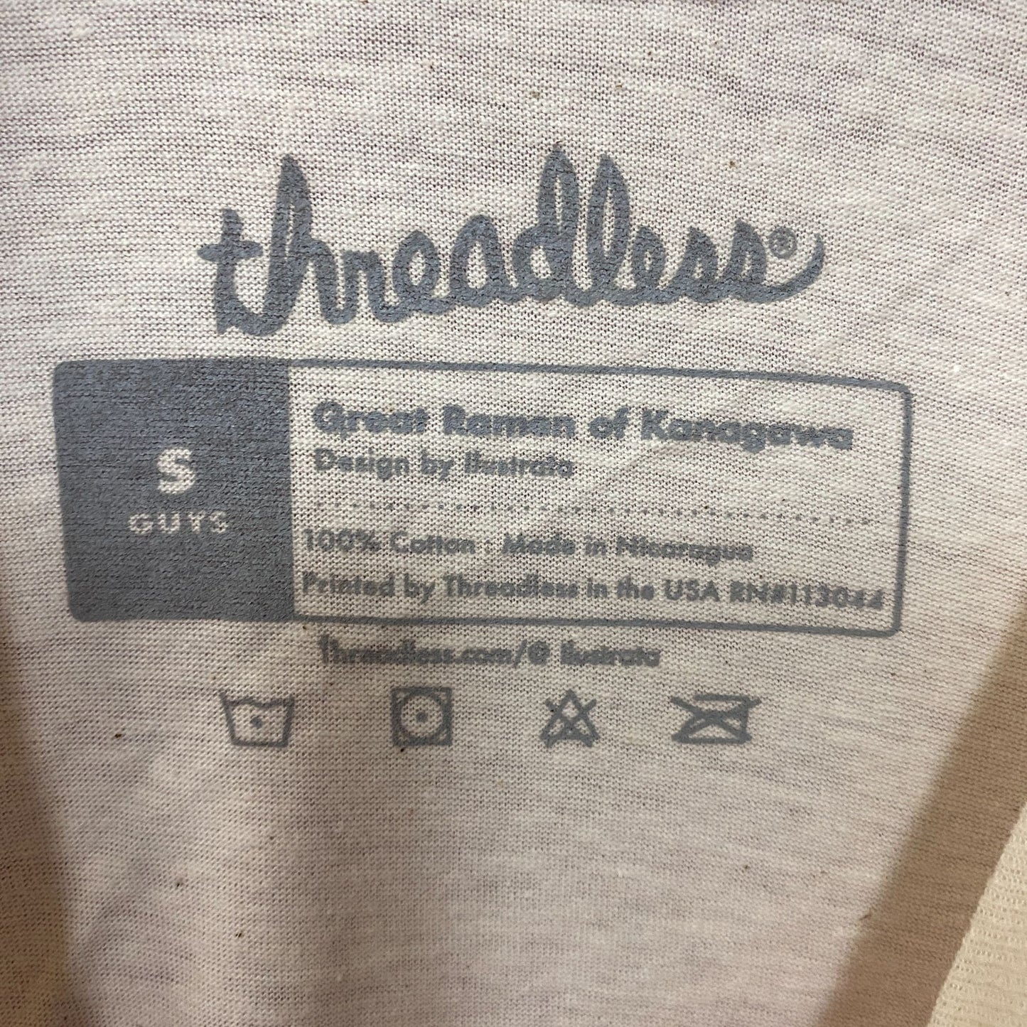 The Great Ramen Kaiju Monster Beige Tshirt size Small