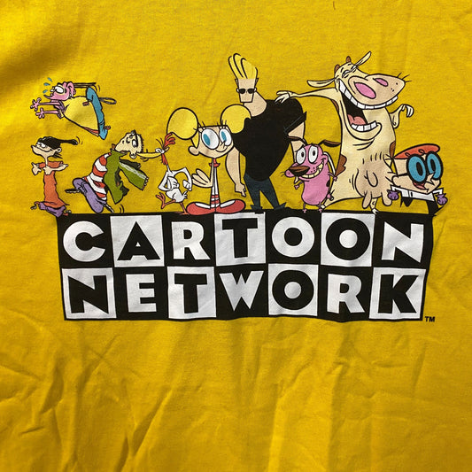 Cartoon Network Throwback Logo With Characters Graphic Print T-Shirt Medium