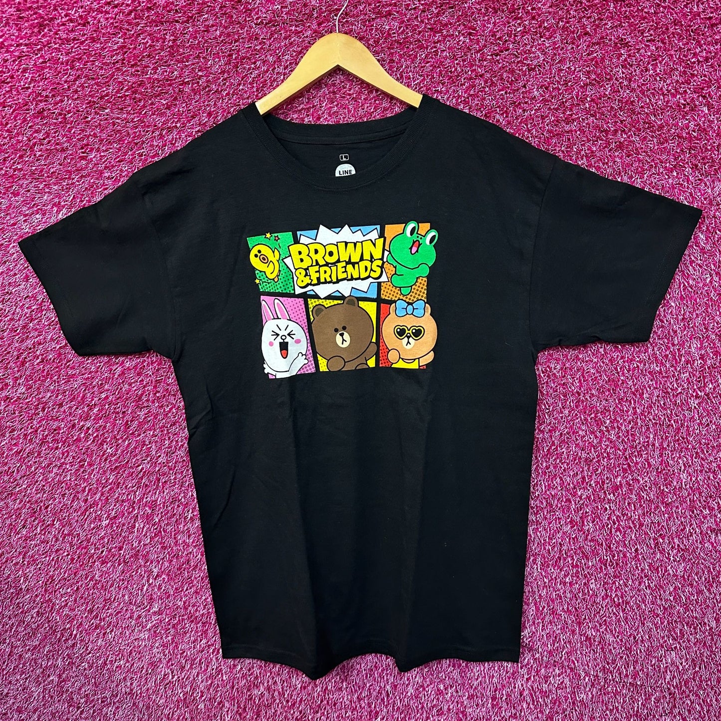 Brown & Friends Kawaii TV Animated Series Line Friends Tee L