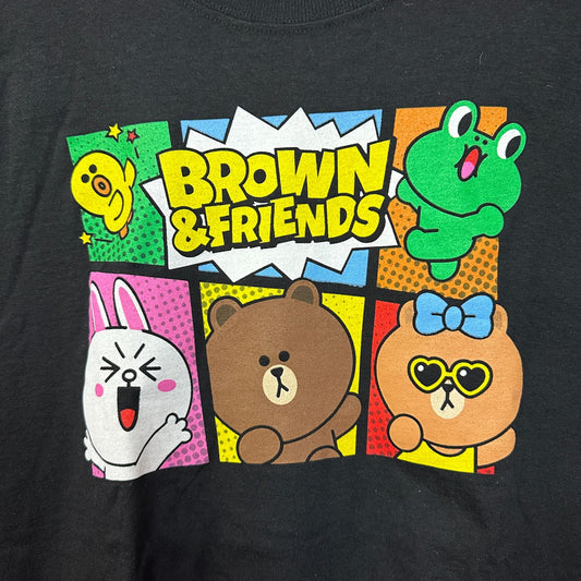 Brown & Friends Kawaii TV Animated Series Line Friends Tee L