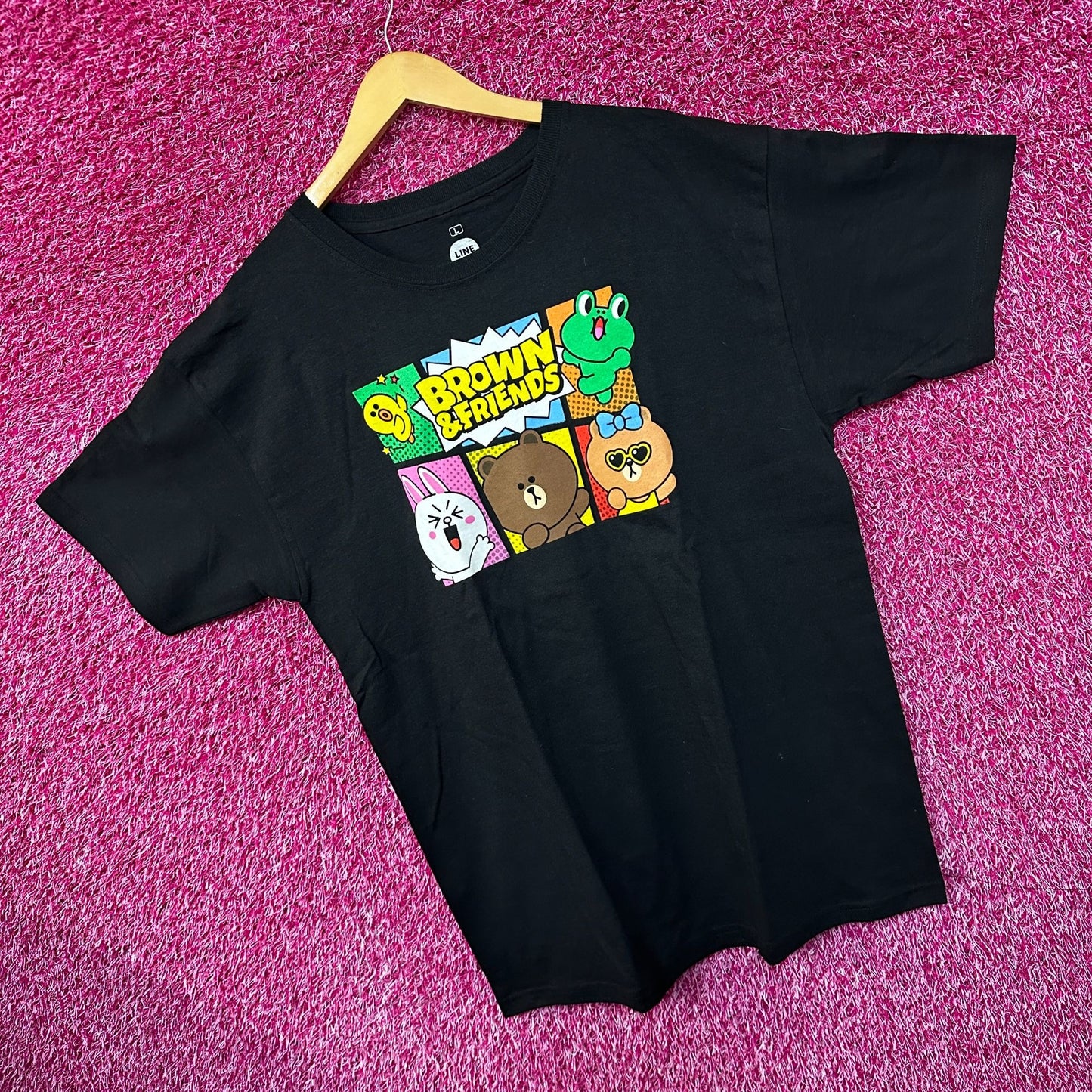 Brown & Friends Kawaii TV Animated Series Line Friends Tee L