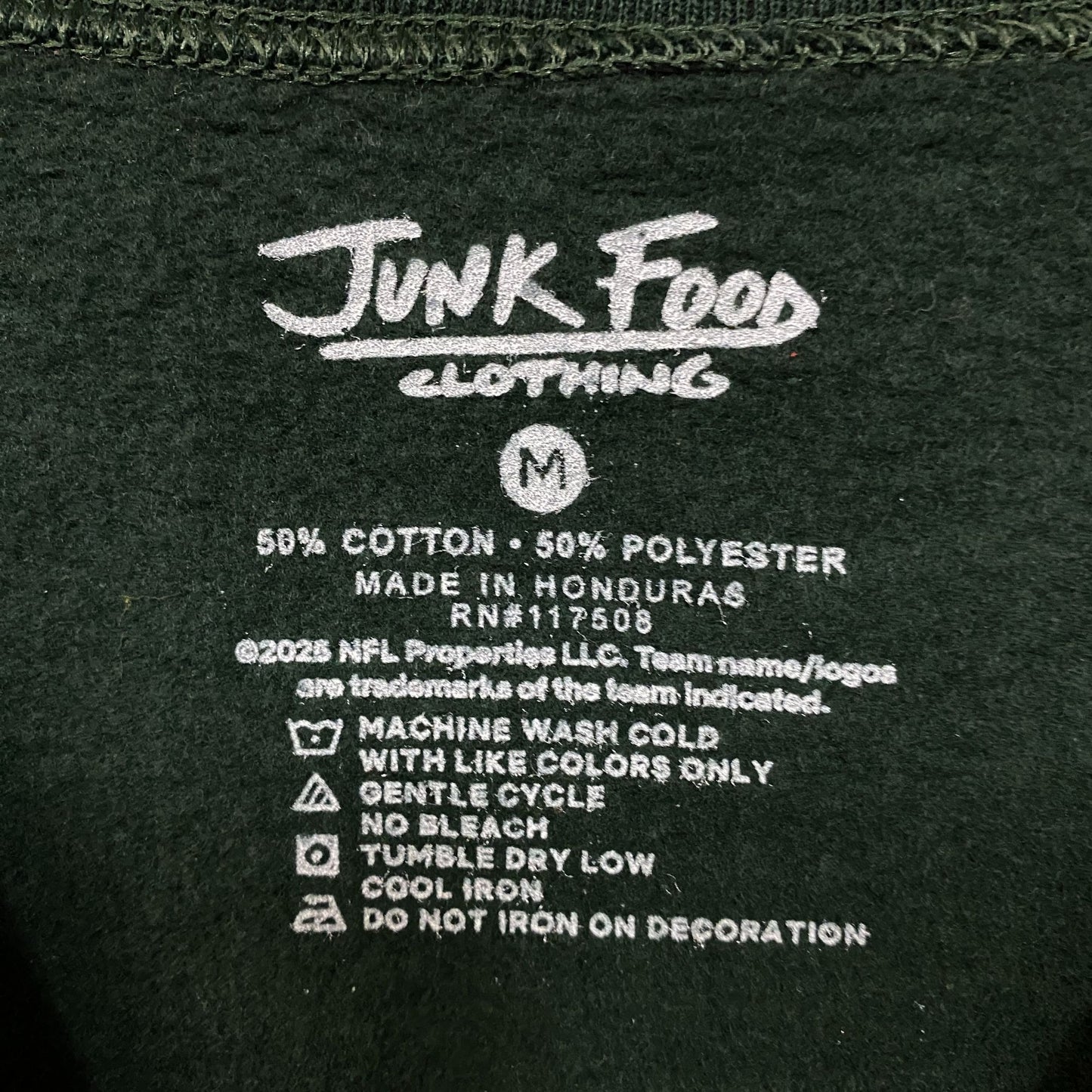 Junk Food Clothing New York Jets Property of Jets NFL Green Sweatshirt Medium