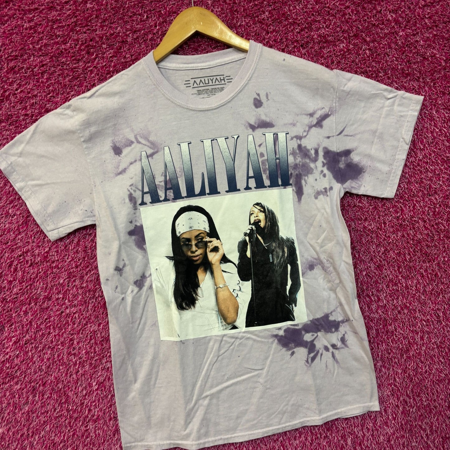 Aaliyah Queen of R&B Tiedye Tshirt size Medium