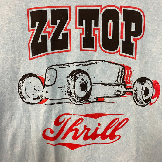ZZTop Hot Rod Car Thrill Blue T-Shirt XL