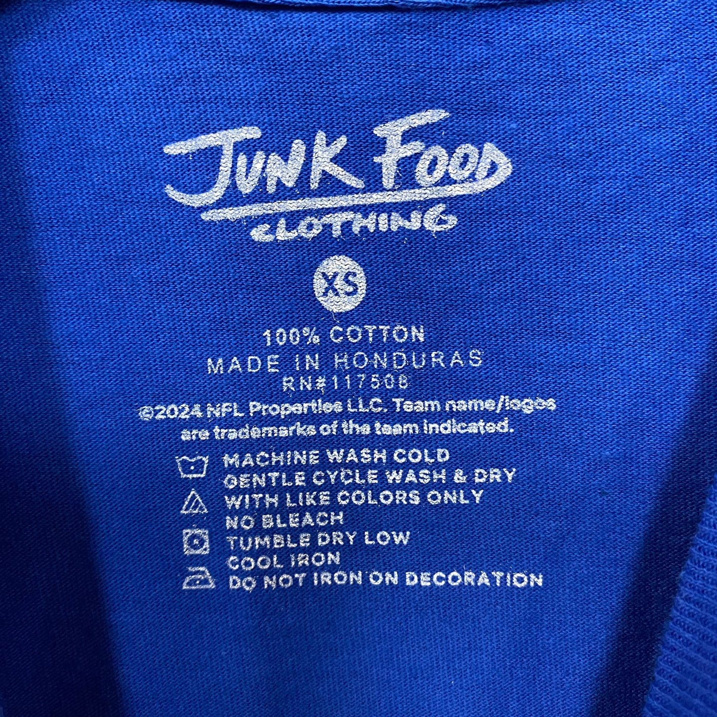 Junk Food NFL Buffalo Bills Blue Logo T-Shirt XS