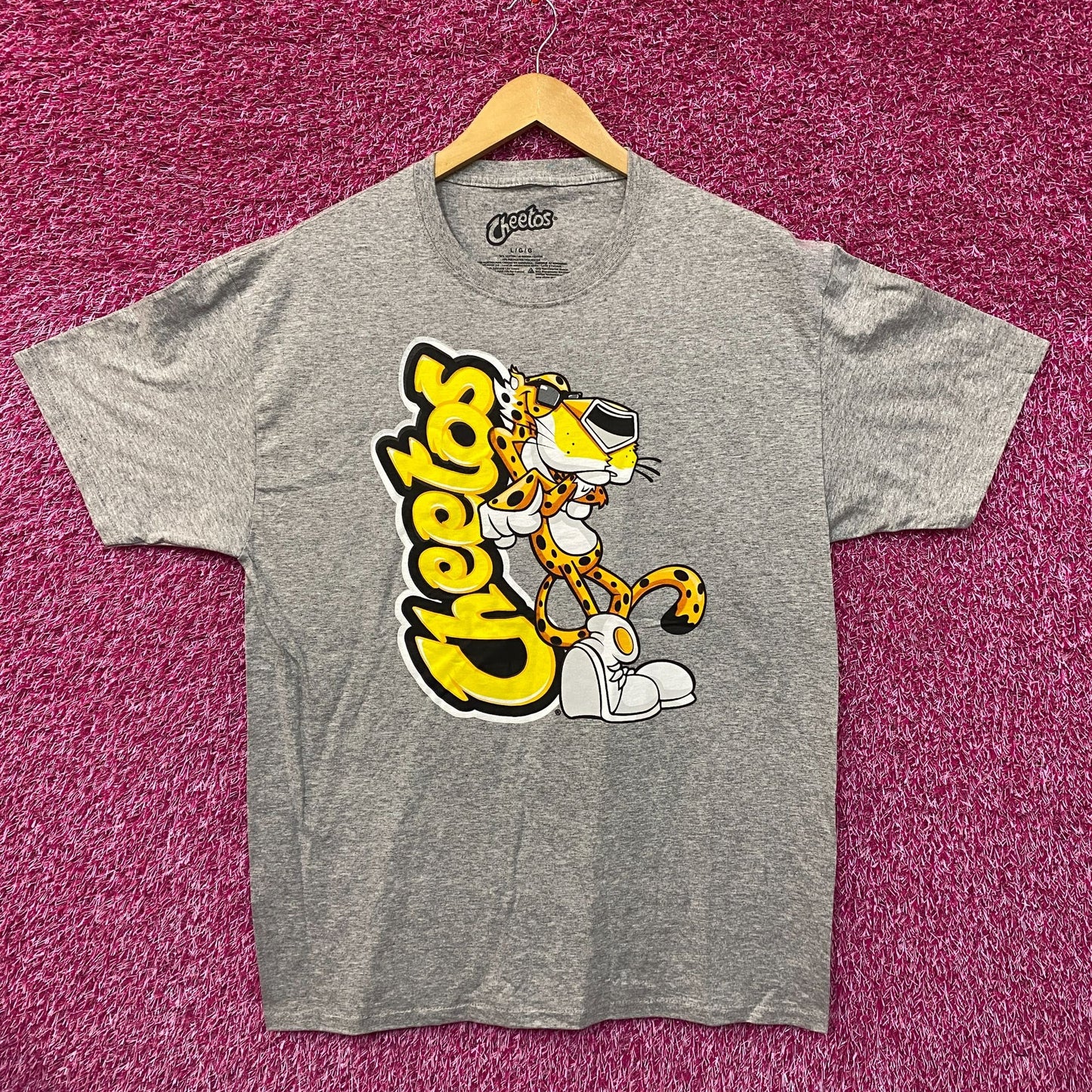 Cheetos Chester Cheetah Chip Mascot Firto-Lays Promo Tee L