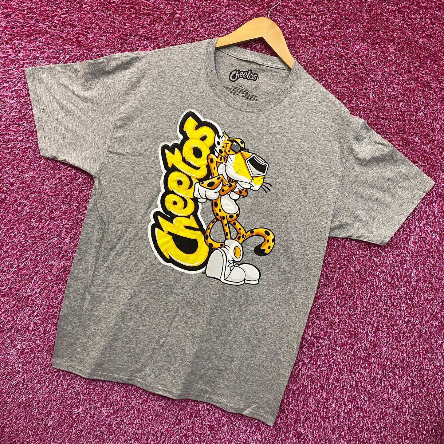Cheetos Chester Cheetah Chip Mascot Firto-Lays Promo Tee L
