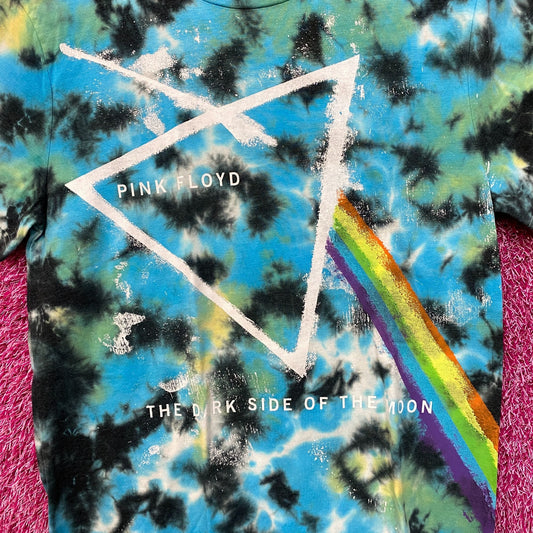 Pink Floyd Dark Side of the Moon Womens Tie dye Tee size M
