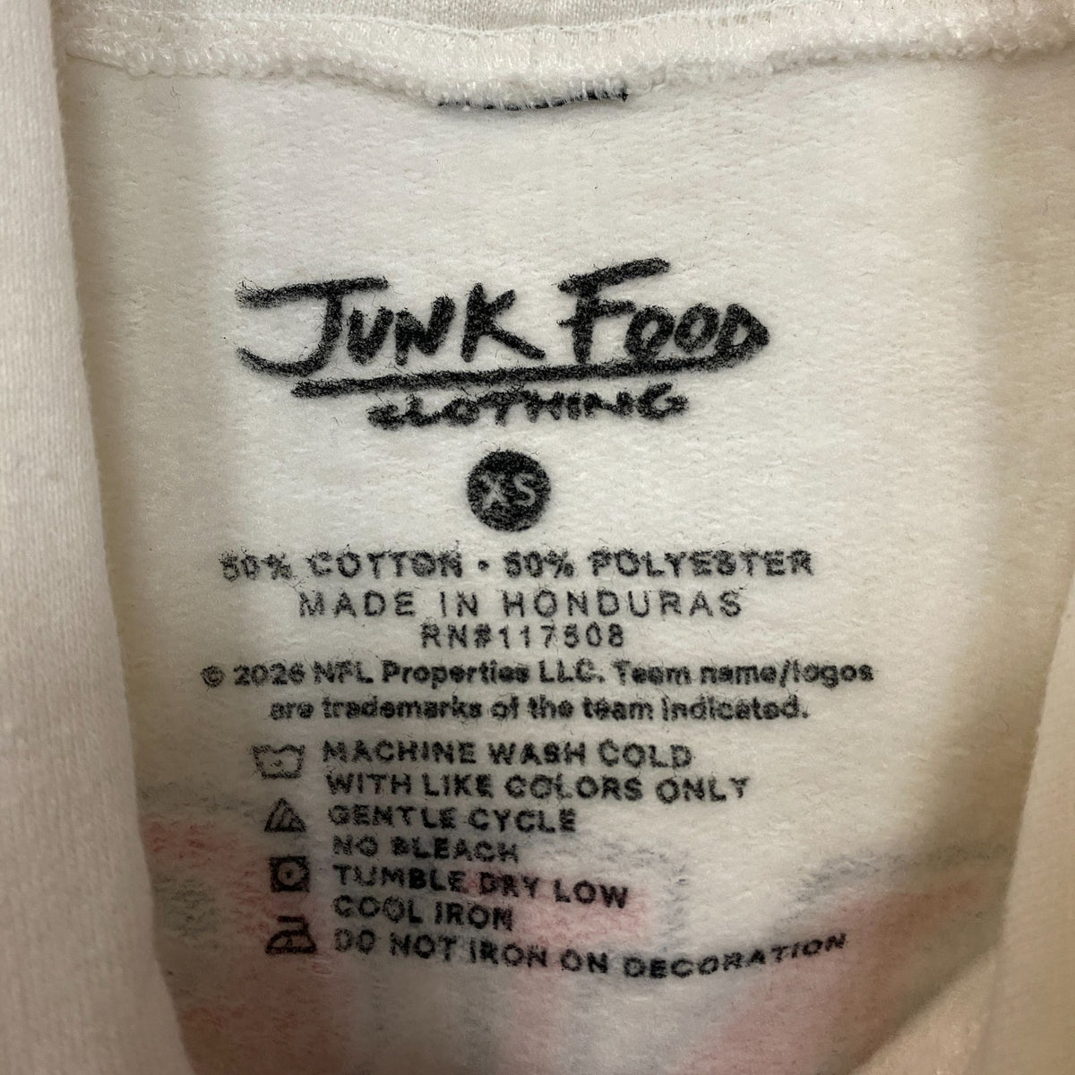 Junk Food Clothing Kansas City Chiefs White Hoodie XS