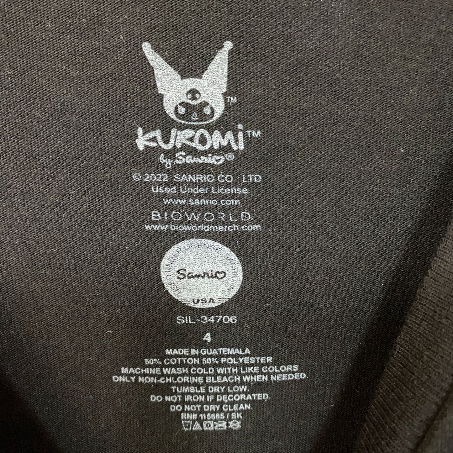 Sanrio Kuromi Grid Faces T-Shirt 2XL