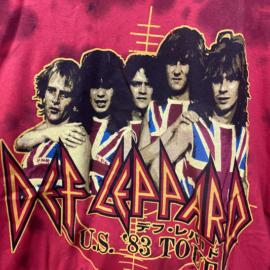 Def Leppard Pyromania 83 US Tour Tie Dye Long Sleeve T-Shirt Medium