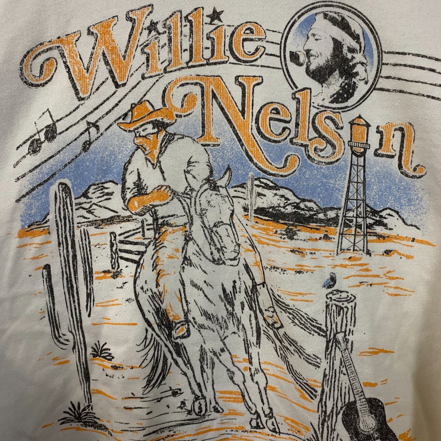 Willie Nelson Blue Skies Graphic Sweatshirt Large