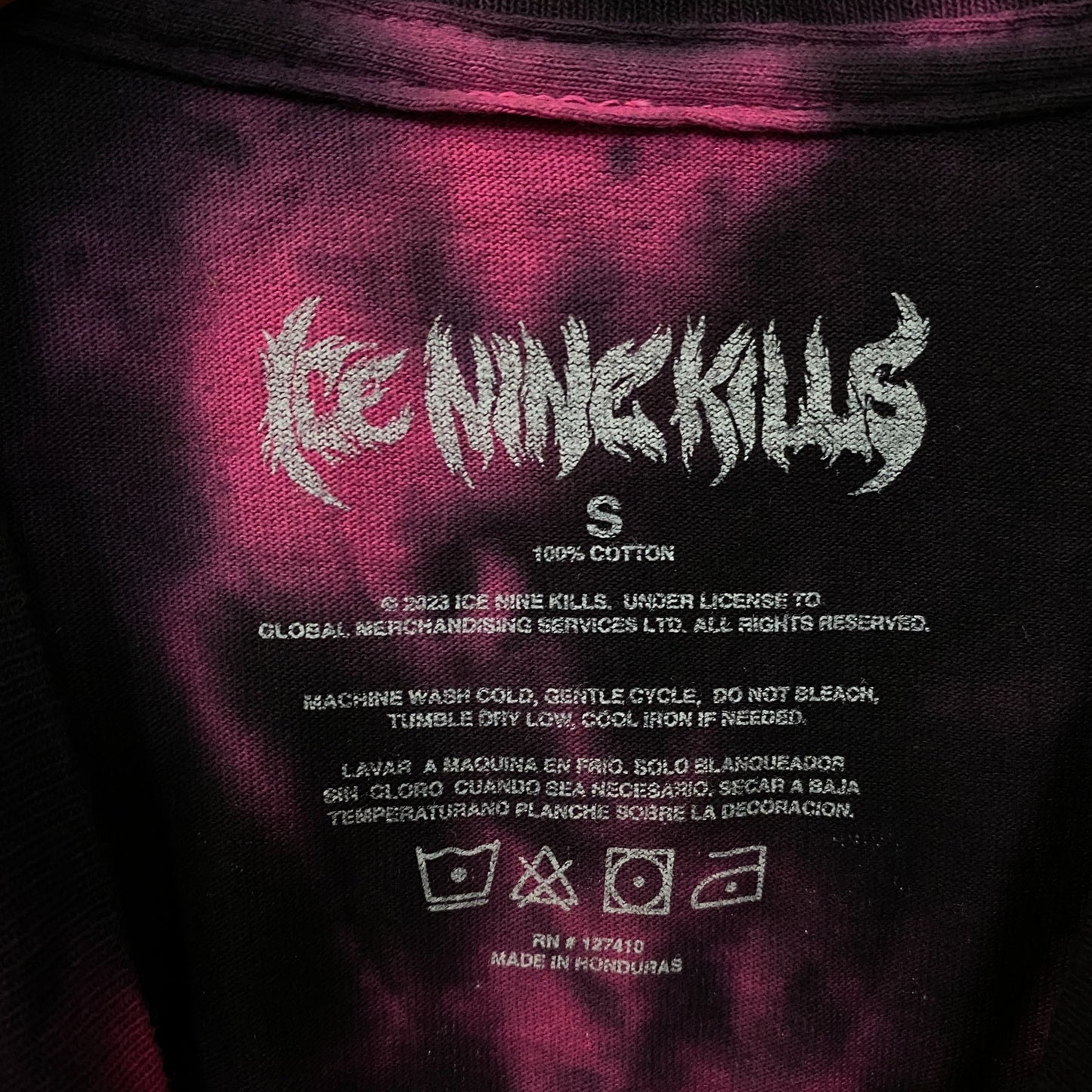 Ice Nine Kills " Welcome to Horrorwood" Tie Dye Metalcore T-Shirt Small