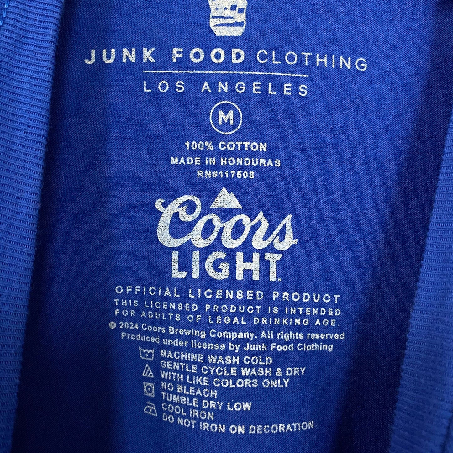 Junk Food Coors Light Stripes Graphic T-Shirt Medium