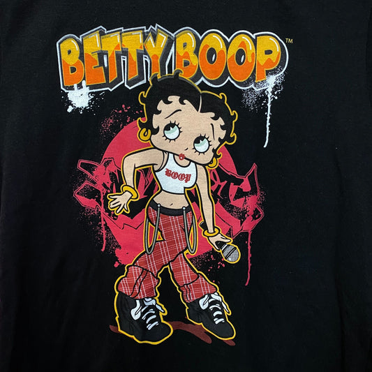 Betty Boop No Doubt Inspired Betty Graffiti Spell-Out Tee L