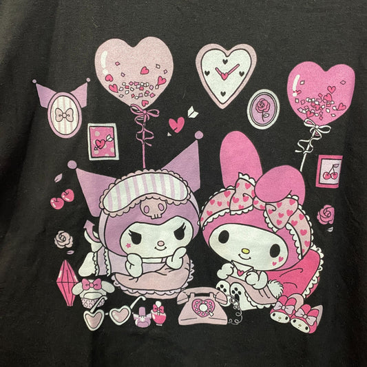 Hello Kitty and Friends My Melody and Kuromi Pajama Party Casual Fashion T-Shirt XL