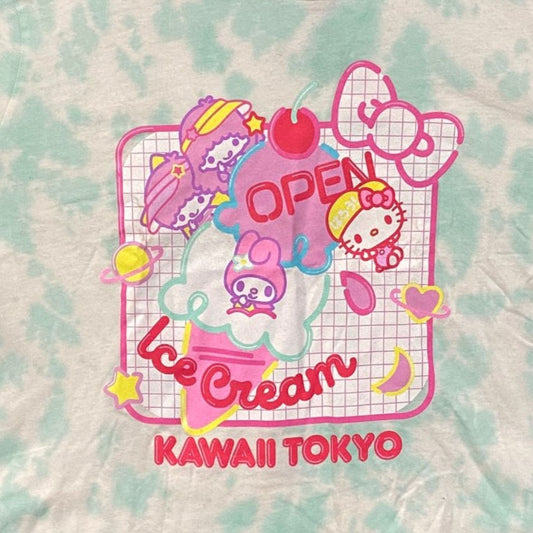 Kawaii Tokyo Hello Kitty & Friends Sanrio Tie Dye Crop Top L