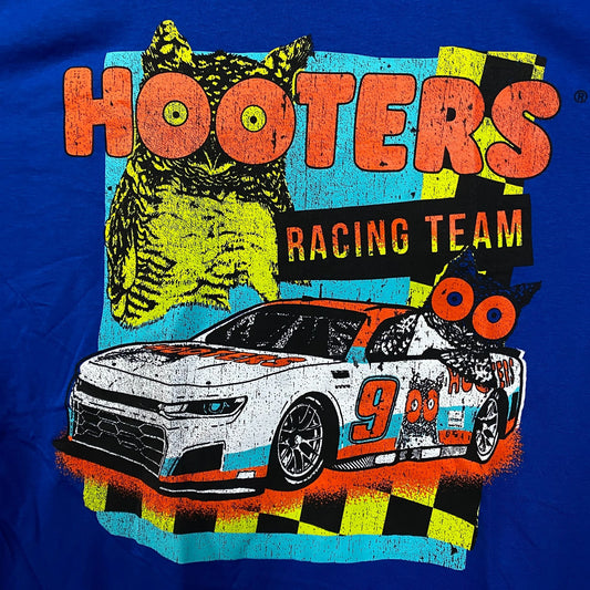 Hooters Racing Team Race Car Number 9 Graphic Design T-Shirt XL
