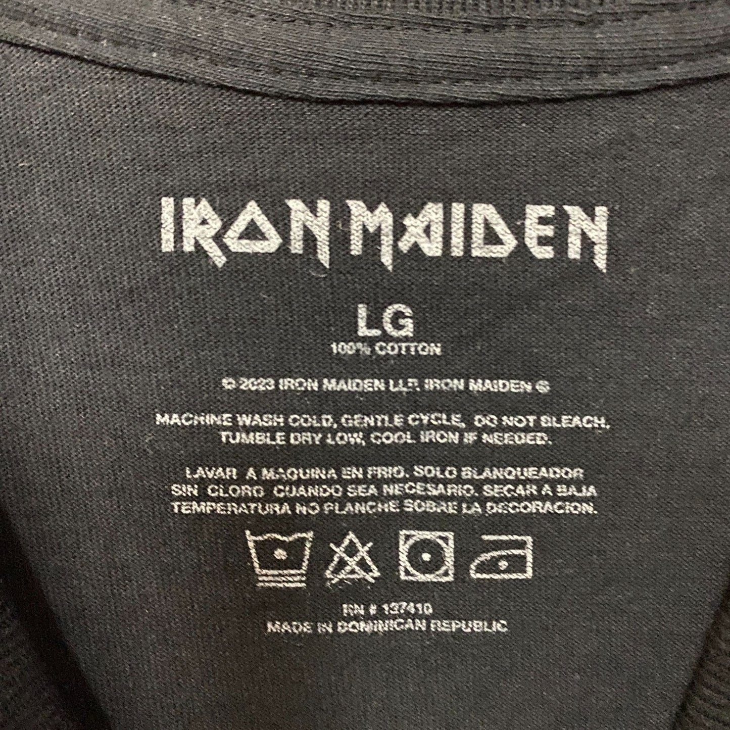 Iron Maiden Powerslave World Slavery Tour T-Shirt Large