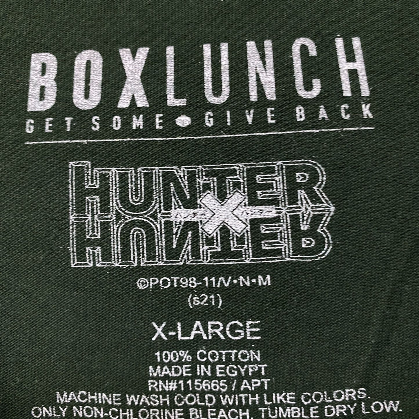 Hunter x Hunter Green anime Tshirt size Extra Large