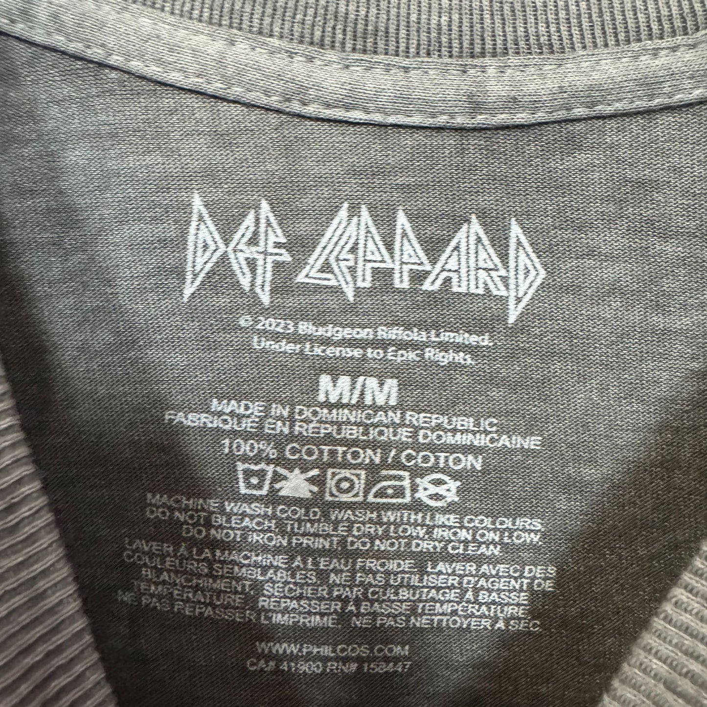 Def Leppard Animal Neon Leopard Hysteria Metal Band Tee M