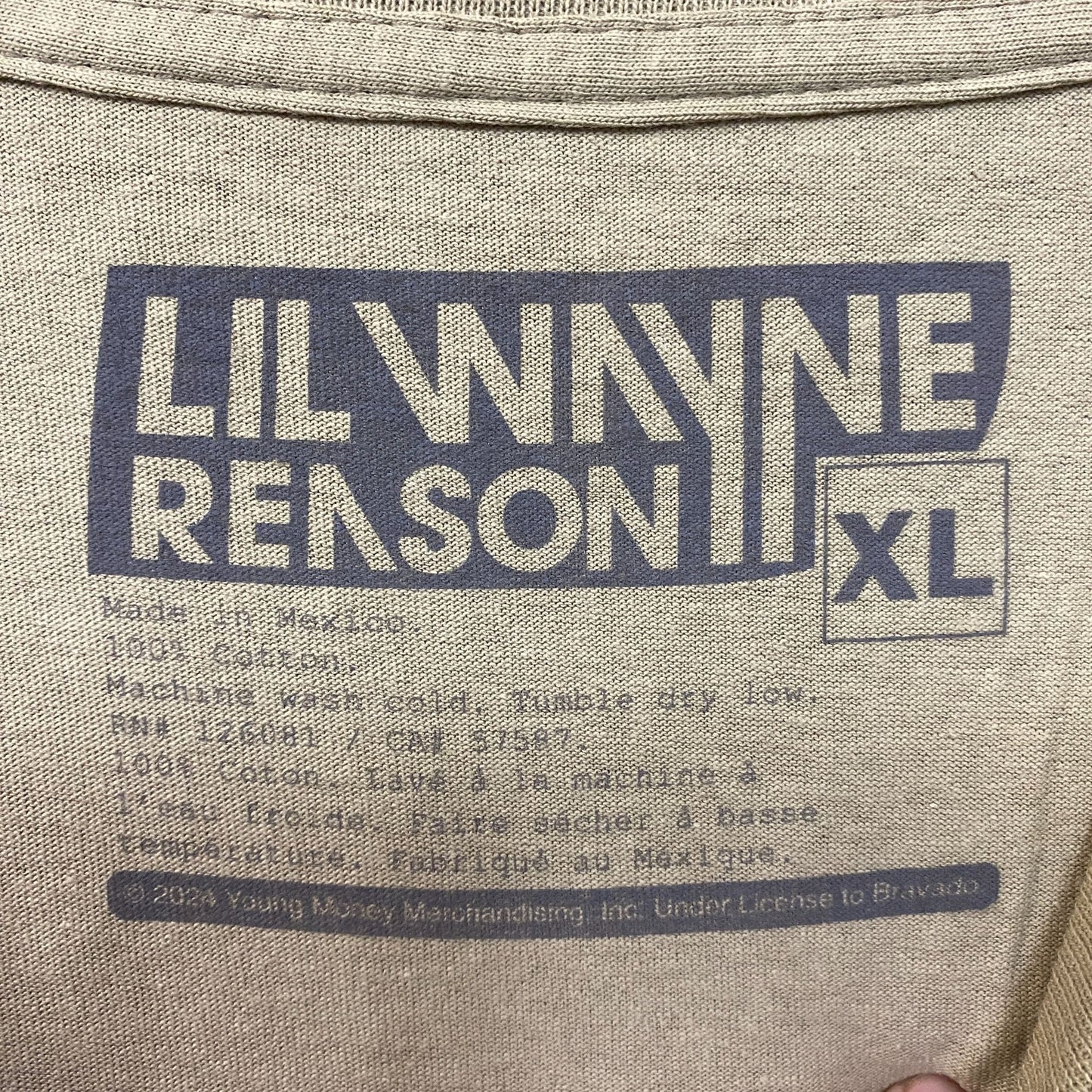 Lil Wayne Tha Carter III A Milli Graphic Design Tan T-Shirt XL