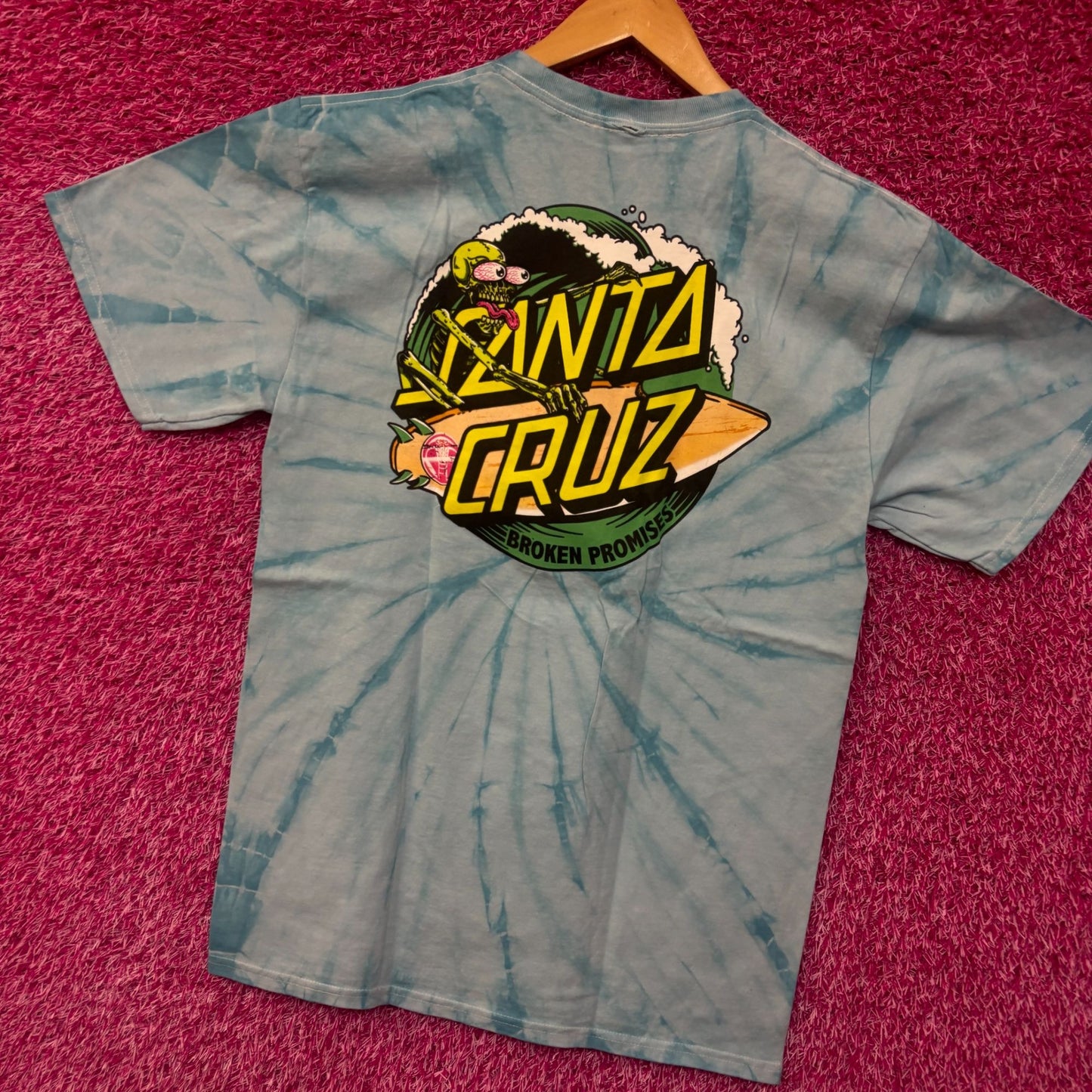 Broken Promises x Santa Cruz tiedye collab tshirt size medium