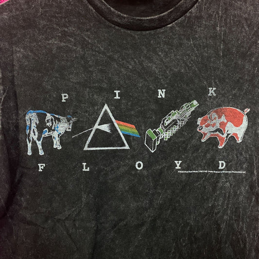 Pink Floyd Mineral Wash Logos Rock Tshirt size Small