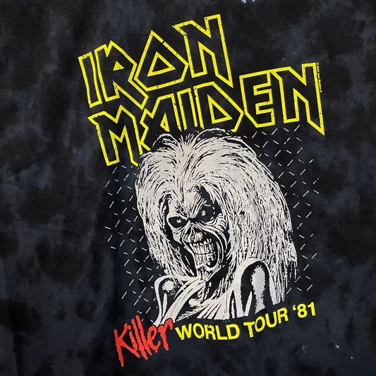 Iron Maiden Killers World Tour 81 Tie Dye Tshirt size Medium