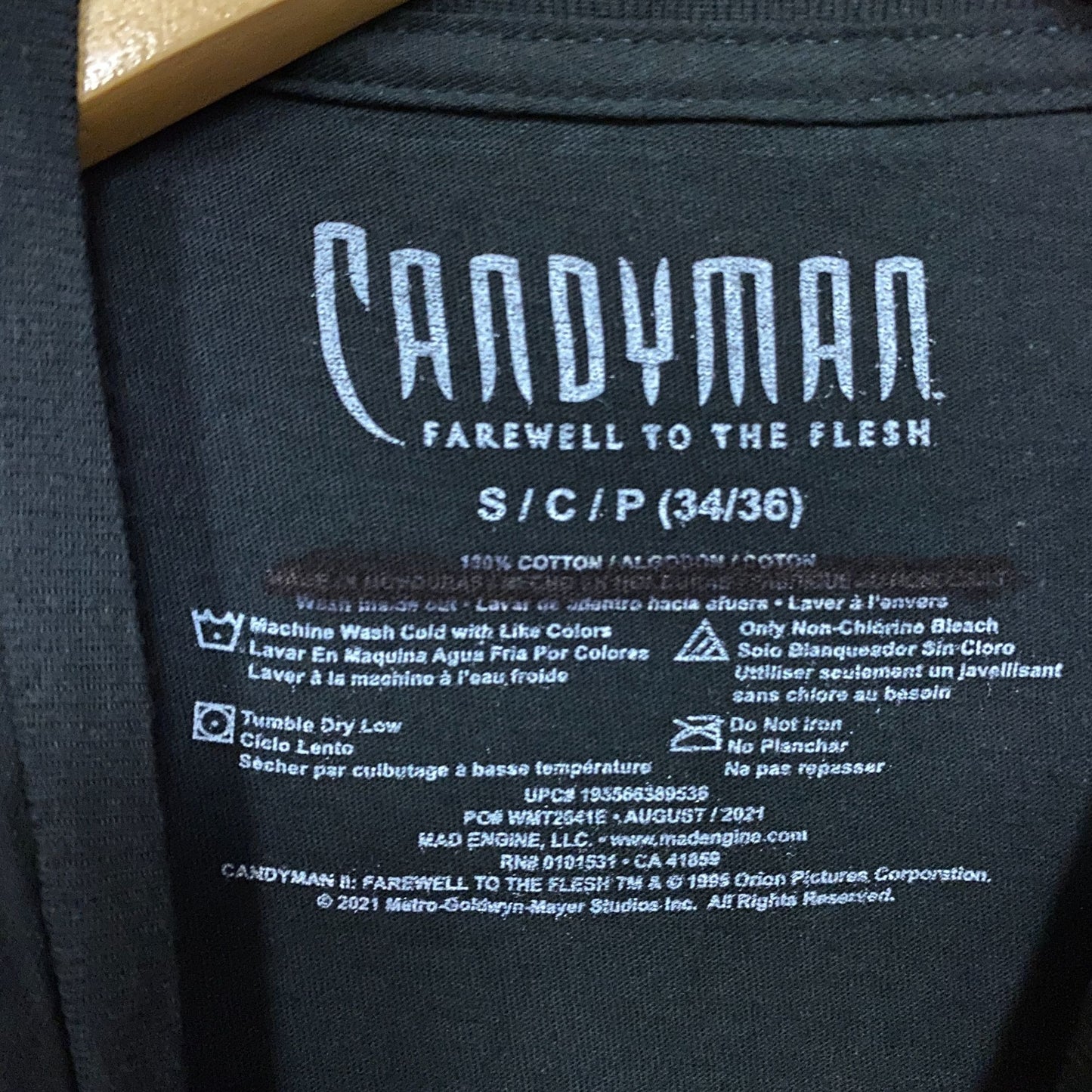 Candyman Farewell To The Flesh Horror Movie T-Shirt Small