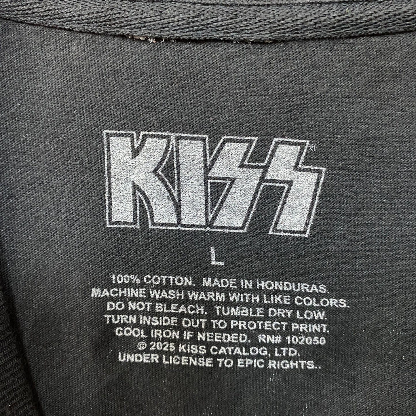 Kiss Unmasked Album Art T-Shirt Glam Rock T-Shirt Large