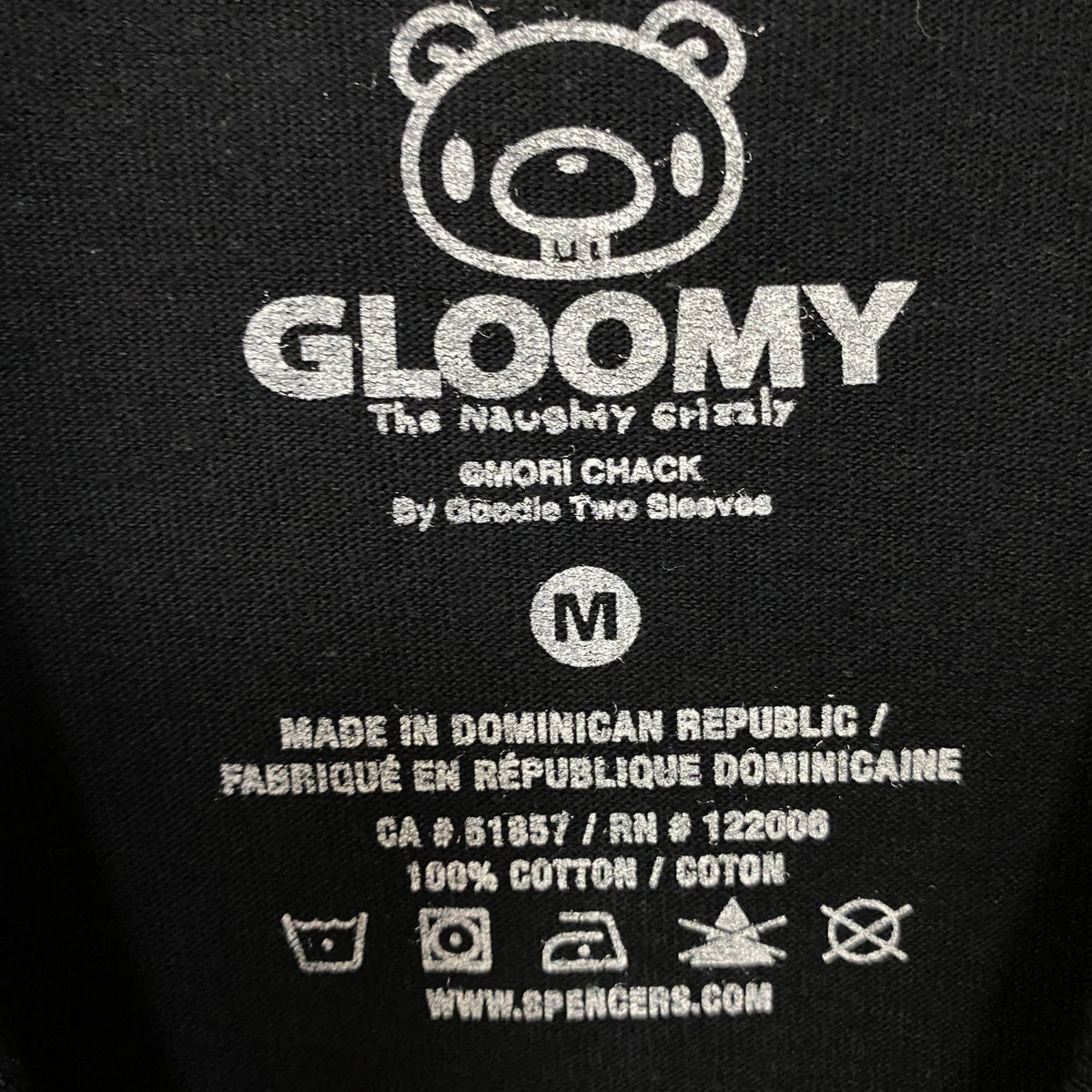 Gloomy Bear The Naughty Grizzly Beware Blood Splatter Graphic T-Shirt Medium