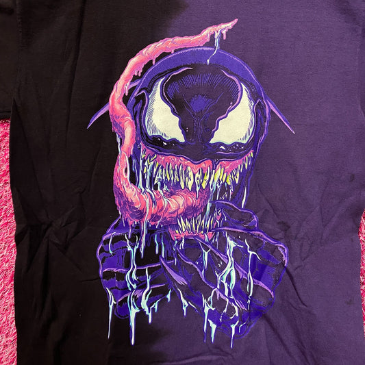Venom purple/black split dye Tshirt size medium
