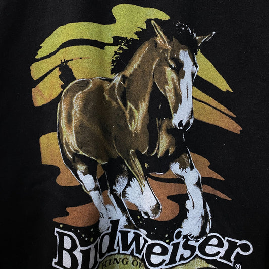 Junk Food Budweiser Neon Clydesdale King of Beers Crewneck Sweatshirt Large