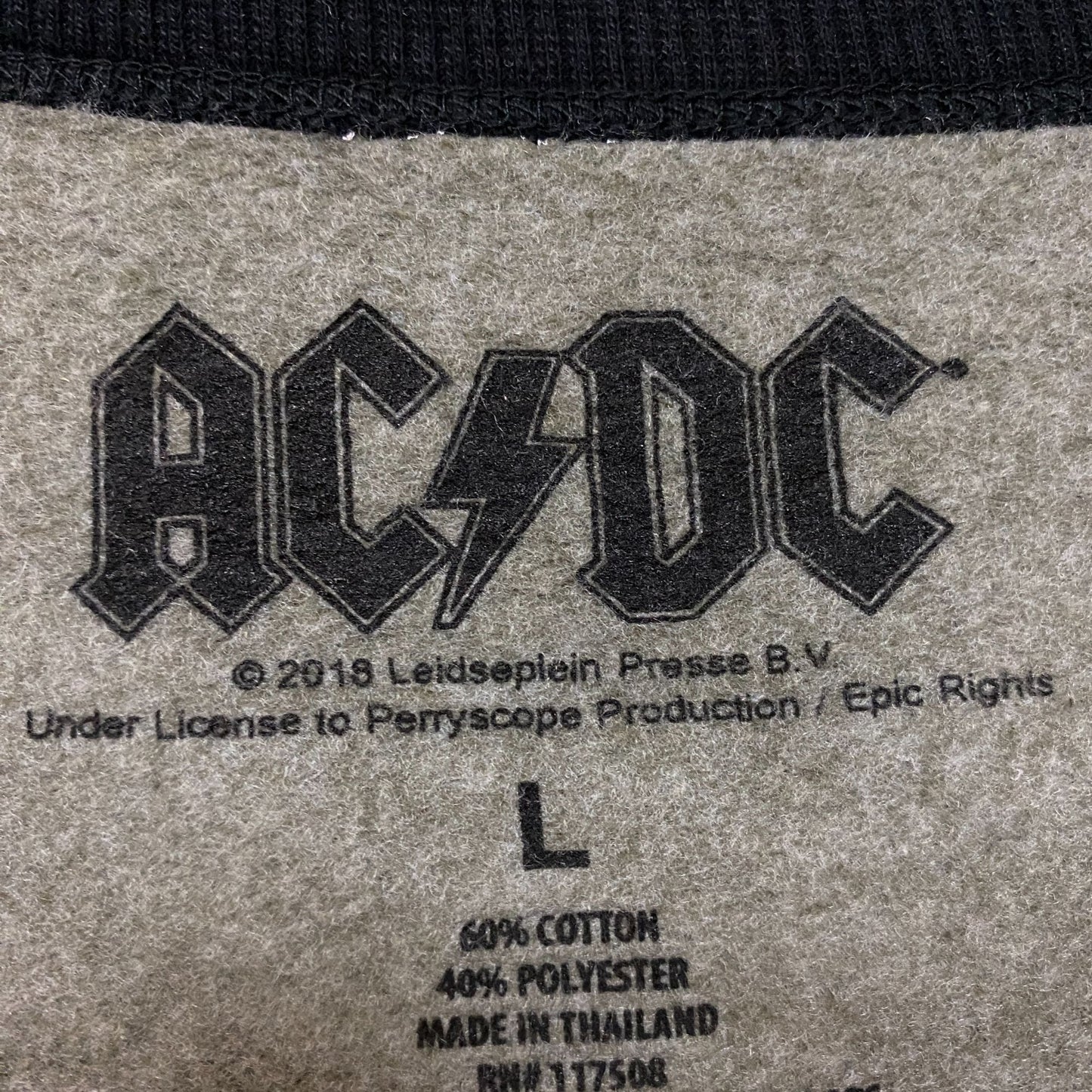 AC/DC High Voltage 1975 Rock & Roll Metal Band Crewneck L