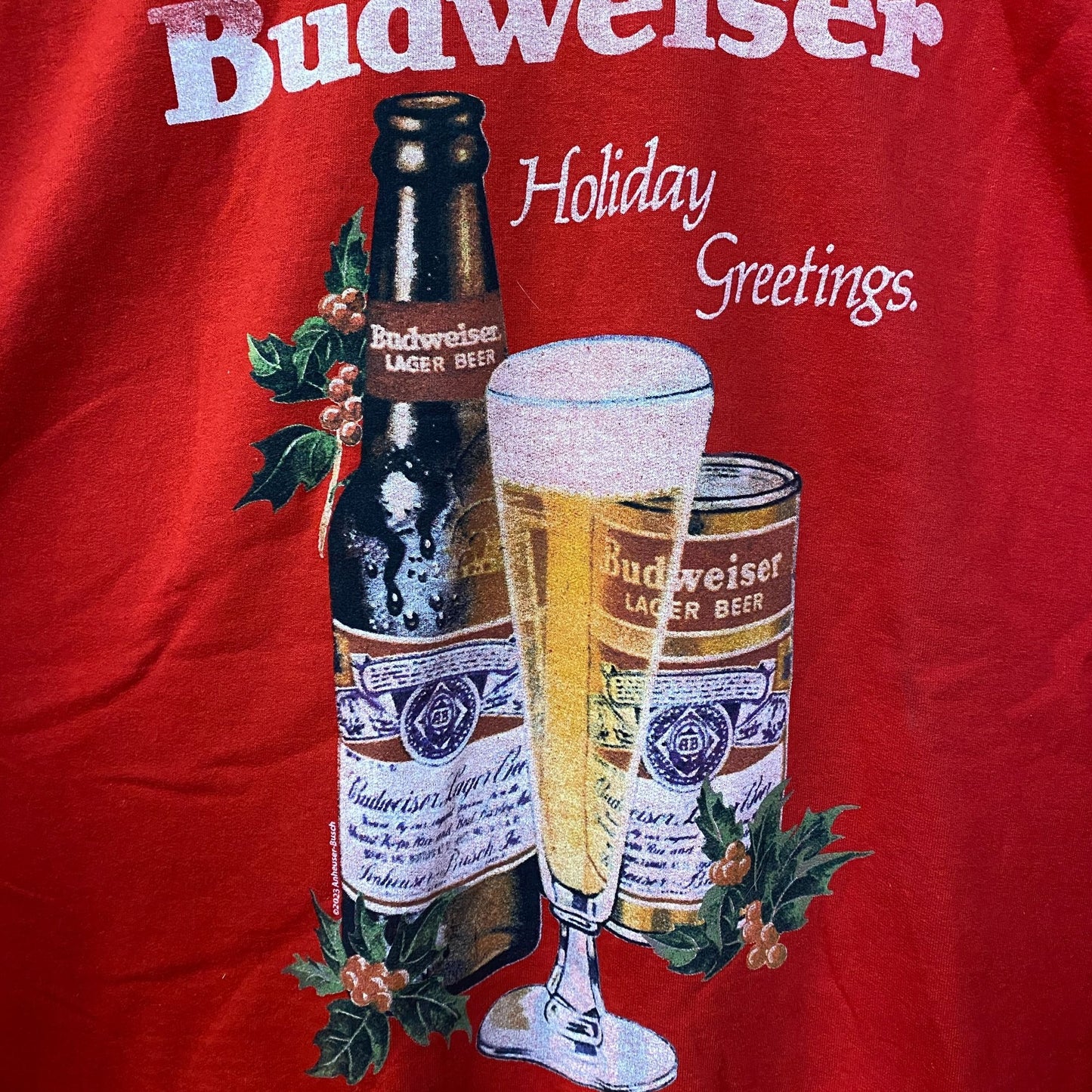 Budweiser Holiday Greetings Crewneck size XL